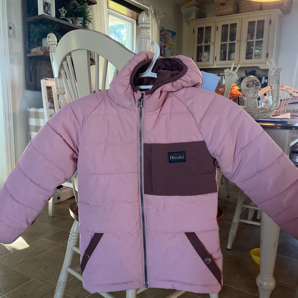 Pink puffer jacket for girl